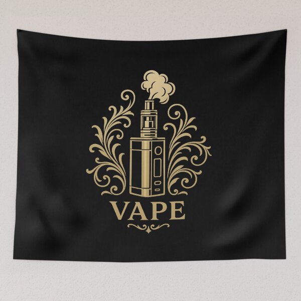 Item preview, Elegant Gold Vape Emblem – Luxury Transparent Vector Design designed and sold by House of Taste Vape Designs.