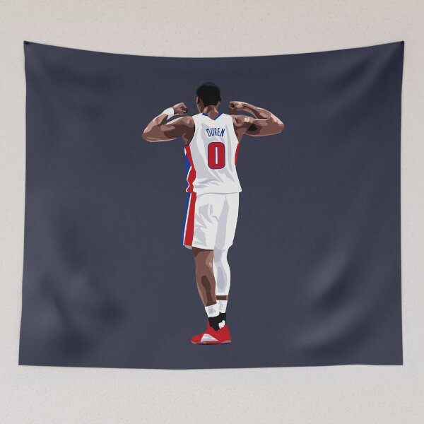 Item preview, Jalen Duren Vector Back White Qiangy designed and sold by qiangdade.