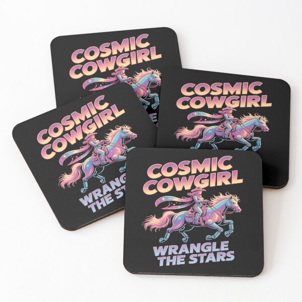 Item preview, cosmic cowgirl - space cowgirl - galactic cowgirl - surreal western - cowboy spacecore - cosmic rodeo - laser lasso - outlaw cowgirl - alien rodeo - neon cowgirl - women’s sci-fi - space aesthetic designed and sold by JansenGS.