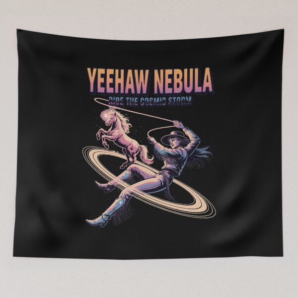 Item preview, cosmic cowgirl - space cowgirl - galactic cowgirl - surreal western - cowboy spacecore - cosmic rodeo - laser lasso - outlaw cowgirl - alien rodeo - neon cowgirl - women’s sci-fi - space aesthetic designed and sold by JansenGS.
