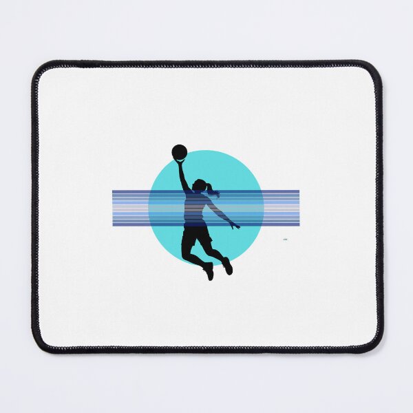 Item preview, Hooper Girl Layup Basketball Tee – Blue Layup Silhouette | Minimal Vector Design designed and sold by SlanTee.