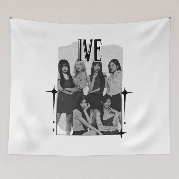 Item preview, IVE Kpop Girl group K-music south korean girl group Scrapbook Collage Cozy Y2K Vintage Design designed and sold by HELL0WBELLO.