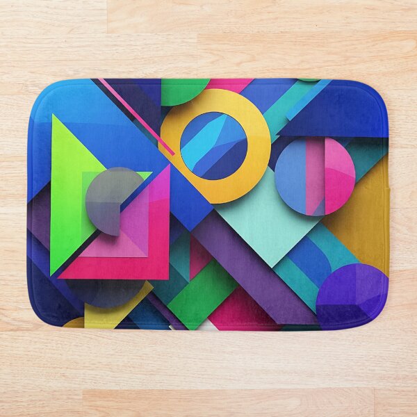 Aperçu de l'œuvre Vibrant 3D Geometric Shapes Abstract Art créée et vendue par Aurea Geometry.