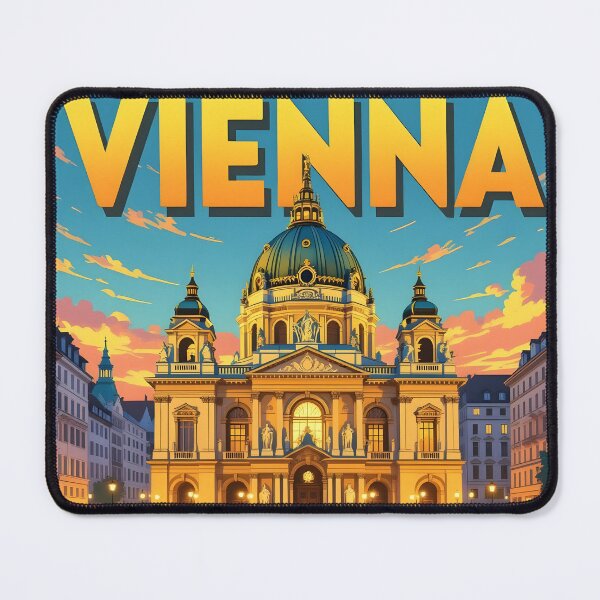 Item preview, Vienna, Austria: Vintage-Style Painterly Travel Poster designed and sold by LSVart.