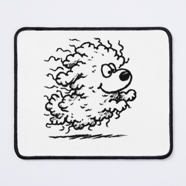 Item preview, Round Bichon Frise Tumbleweed Line Art designed and sold by Flying Doggo.