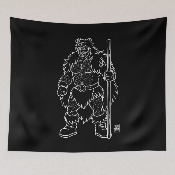 Item preview, ADAM LIKES BEARBARIANS - White Lineart designed and sold by bobobear.