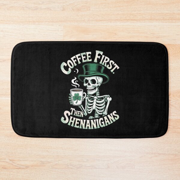 Item preview, St. Patrick_s Skeleton Coffee Shenanigans designed and sold by TikCore.