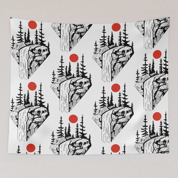 Item preview, The black waterfall and the red sun designed and sold by Lagueny.