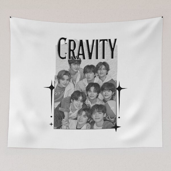 Item preview, Cravity K-Pop Group Dynamic Portrait Kpop Boy group K-music south korean Boy group Scrapbook Collage Cozy Y2K Vintage Design designed and sold by HELL0WBELLO.