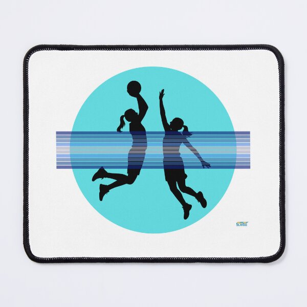 Item preview, Streetball Girls Attack and Defence Basketball Tee – Full Silhouette | Minimal Vector Design designed and sold by SlanTee.
