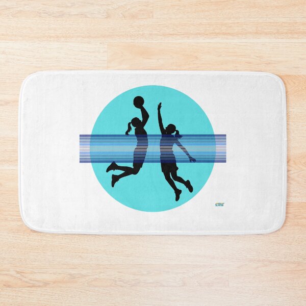 Item preview, Streetball Girls Attack and Defence Basketball Tee – Full Silhouette | Minimal Vector Design designed and sold by SlanTee.