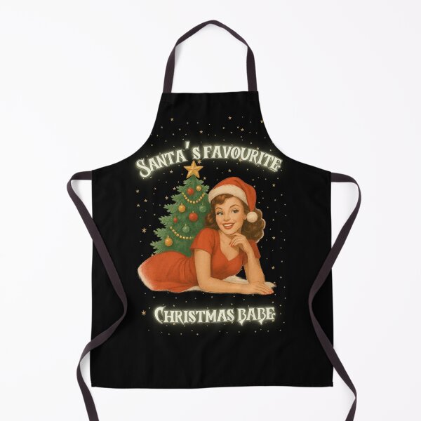 Item preview, Santa’s Favourite Christmas Babe – Pop Art Holiday Pin-Up Shirt designed and sold by Magda-Creates.
