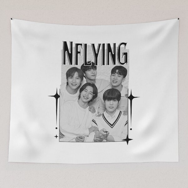 Item preview, N.Flying Inspired Korean Rock Band Art Kpop Boy group K-music south korean Boy group Scrapbook Collage Cozy Y2K Vintage Design designed and sold by HELL0WBELLO.