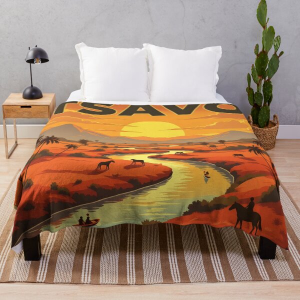 Item preview, Tsavo National Park, Kenya: Vintage-Style Painterly Travel Poster designed and sold by LSVart.