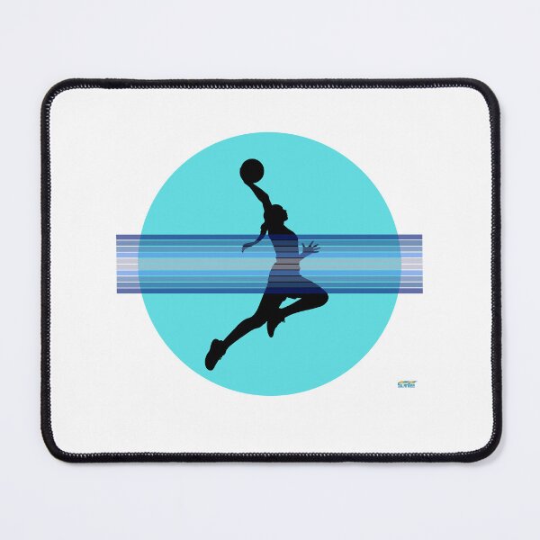 Item preview, Hooper Girl Slam Dunk Basketball Tee – Blue Full Silhouette | Minimal Vector Design designed and sold by SlanTee.
