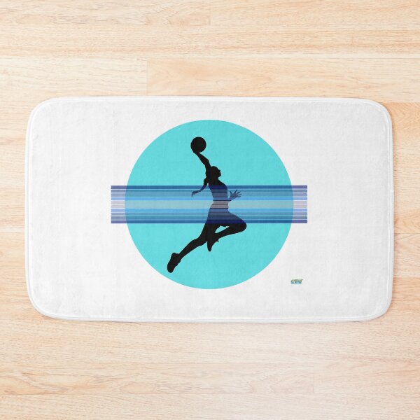 Item preview, Hooper Girl Slam Dunk Basketball Tee – Blue Full Silhouette | Minimal Vector Design designed and sold by SlanTee.