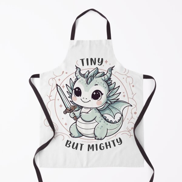 Item preview, Tiny But Mighty – Cute Chibi Baby Dragon Kawaii Sword Illustration designed and sold by Design-Pro-21.