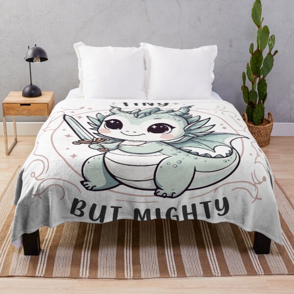 Item preview, Tiny But Mighty – Cute Chibi Baby Dragon Kawaii Sword Illustration designed and sold by Design-Pro-21.