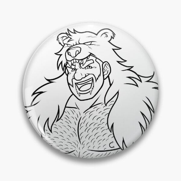 Item preview, ADAM LIKES BEARBARIANS - Black Lineart designed and sold by bobobear.