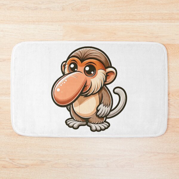 Item preview, Cute Proboscis Monkey Sticker – Funny Big Nose Monkey Cartoon designed and sold by LunaPixelStudio.
