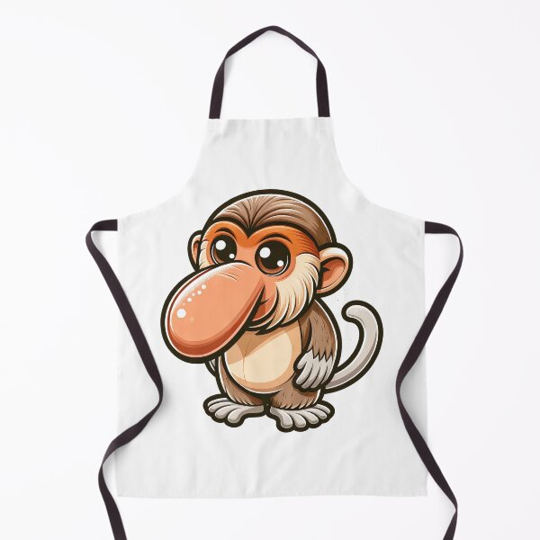 Item preview, Cute Proboscis Monkey Sticker – Funny Big Nose Monkey Cartoon designed and sold by LunaPixelStudio.