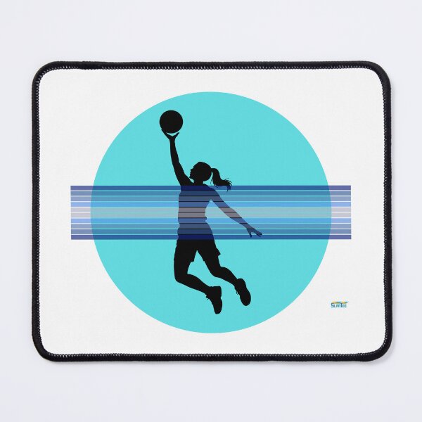 Item preview, Hooper Girl Layup Basketball Tee – Blue Layup Silhouette | Minimal Vector Design designed and sold by SlanTee.