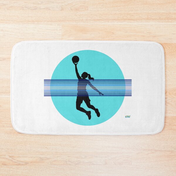 Item preview, Hooper Girl Layup Basketball Tee – Blue Layup Silhouette | Minimal Vector Design designed and sold by SlanTee.