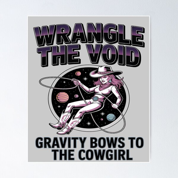 Item preview, cosmic cowgirl - space cowgirl - galactic cowgirl - surreal western - cowboy spacecore - cosmic rodeo - laser lasso - outlaw cowgirl - alien rodeo - neon cowgirl - women’s sci-fi - space aesthetic designed and sold by JansenGS.