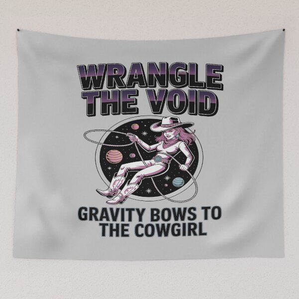 Item preview, cosmic cowgirl - space cowgirl - galactic cowgirl - surreal western - cowboy spacecore - cosmic rodeo - laser lasso - outlaw cowgirl - alien rodeo - neon cowgirl - women’s sci-fi - space aesthetic designed and sold by JansenGS.