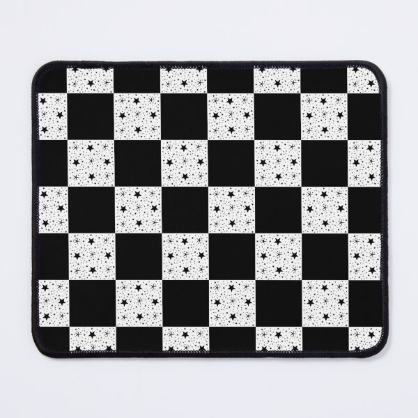 Item preview, Black and white checkered pattern stars background designed and sold by by-jwp.