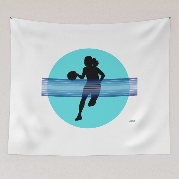 Item preview, Women’s Basketball Tee – Blue Handles Hooper Silhouette | Minimal Vector Design designed and sold by SlanTee.