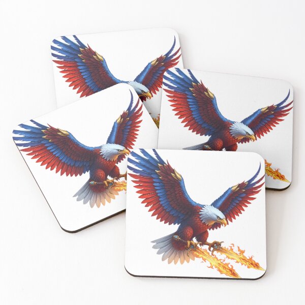 Item preview, Epic Eagle with Flaming Swords – Fantasy Patriot Art designed and sold by pohapoha181.