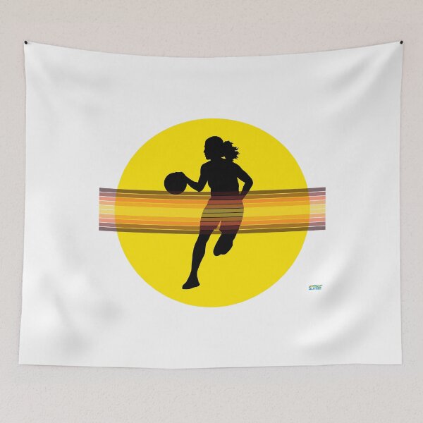 Item preview, Streetball Girl Handles Basketball Shirt – Sunset hooper sillhouette | Hoops Fan Gift designed and sold by SlanTee.