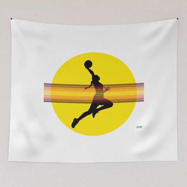 Item preview, Hooper Girl Slam Dunk Basketball Shirt – Sunset streetball sillhouette | Hoops Fan Gift designed and sold by SlanTee.