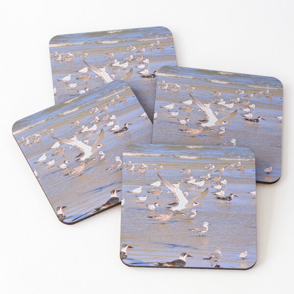 Item preview, Seabirds Flocking on a Hilton Head Beach designed and sold by LisaWootenPhoto.