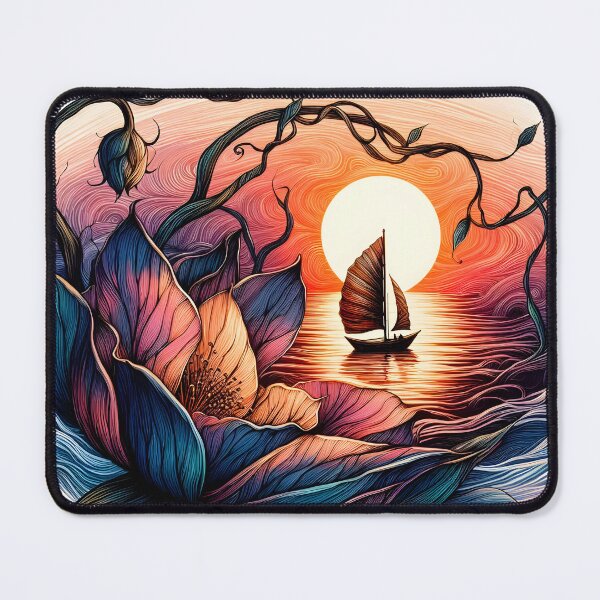 Item preview, Flower Boat, Ai Generated Art designed and sold by ACC .