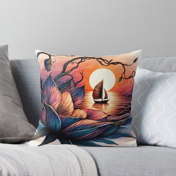 Item preview, Flower Boat, Ai Generated Art  designed and sold by ACC .