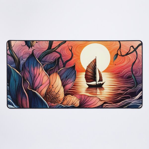 Item preview, Flower Boat, Ai Generated Art designed and sold by ACC .