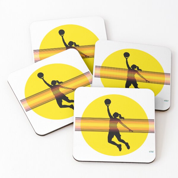 Item preview, Retro Hooper Girl Layup Basketball Shirt – Sunset Streetball Silhouette | Hoops Fan Gift designed and sold by SlanTee.