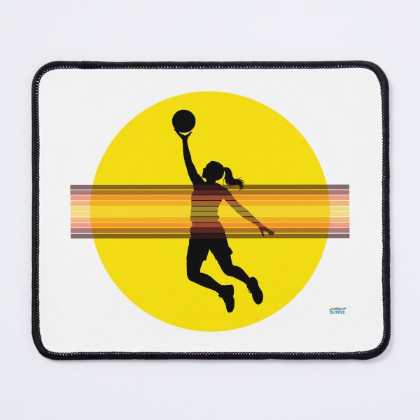 Item preview, Retro Hooper Girl Layup Basketball Shirt – Sunset Streetball Silhouette | Hoops Fan Gift designed and sold by SlanTee.