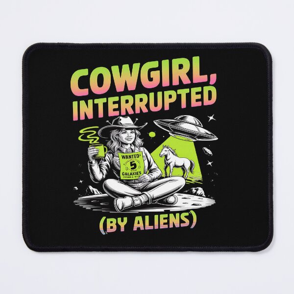 Item preview, cosmic cowgirl - space cowgirl - galactic cowgirl - sci-fi western - space western - futuristic cowgirl - intergalactic outlaw - cowgirl in space - rodeo in space - nebula cowgirl - western sci fi designed and sold by JansenGS.