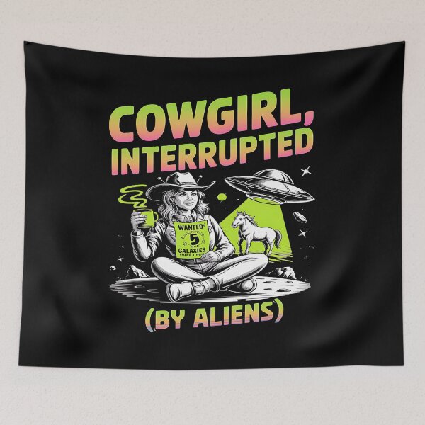 Item preview, cosmic cowgirl - space cowgirl - galactic cowgirl - sci-fi western - space western - futuristic cowgirl - intergalactic outlaw - cowgirl in space - rodeo in space - nebula cowgirl - western sci fi designed and sold by JansenGS.