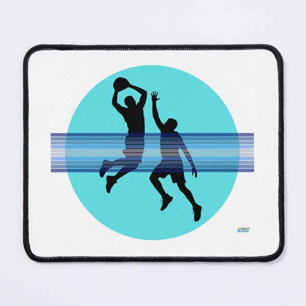Item preview, Basketball players attack and defence Silhouette – Blue Basketball Graphic | Urban Sports Shirt designed and sold by SlanTee.