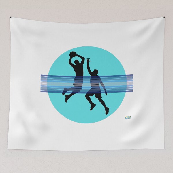 Item preview, Basketball players attack and defence Silhouette – Blue Basketball Graphic | Urban Sports Shirt designed and sold by SlanTee.