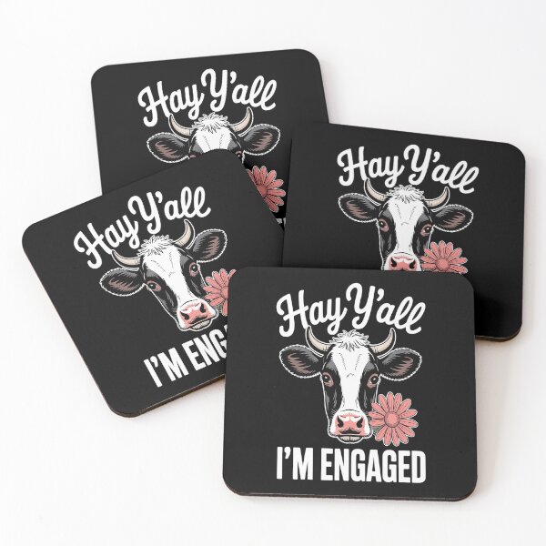 Item preview, Hay Y'all I'm Engaged Cow Couples Proposed Engagement designed and sold by kakashinn.