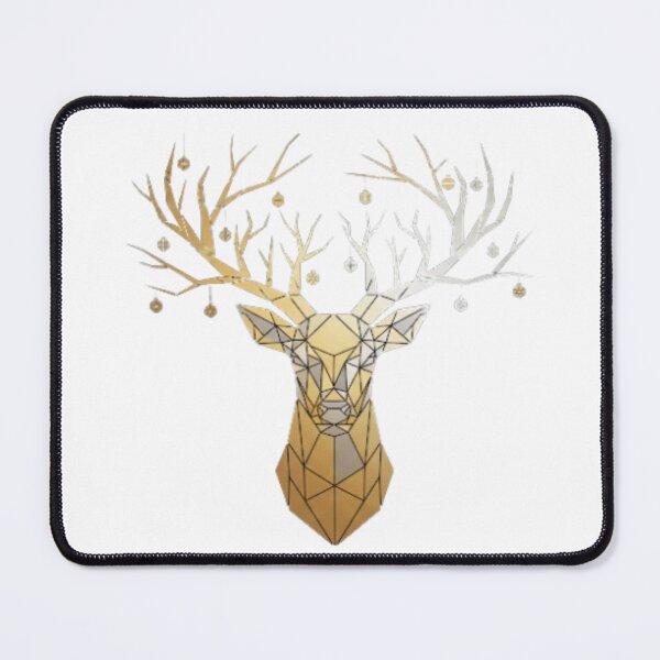 Item preview, Geometric Gold Reindeer Head | Minimalist Christmas Art designed and sold by Rosuma Designs.
