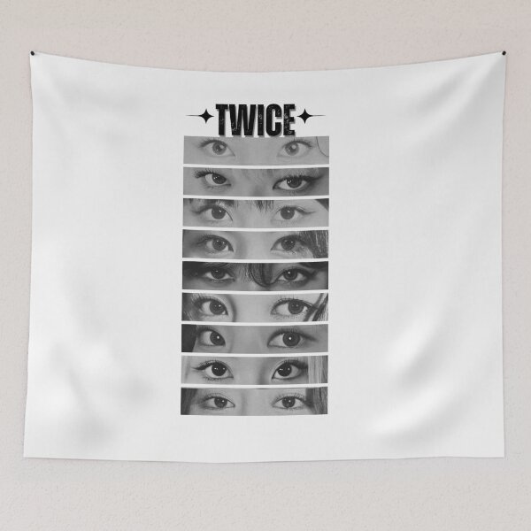 Item preview, TWICE Eyes Kpop Girl Group Black And White Collage Design K-music south koreanCollage Cozy Y2K Vintage Design designed and sold by HELL0WBELLO.
