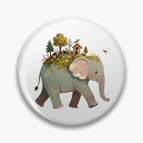 Item preview, What’s Growing on My Back? – Interactive Garden Elephant for Curious Kids designed and sold by HappySproutArt.