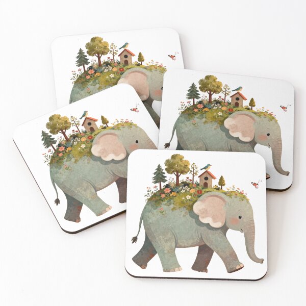 Item preview, What’s Growing on My Back? – Interactive Garden Elephant for Curious Kids designed and sold by HappySproutArt.