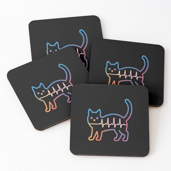 Item preview, Heartbeat Cat Lover Animal Silhouette Cute Cat designed and sold by kakashinn.